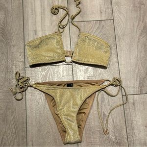 gold triangle bikini